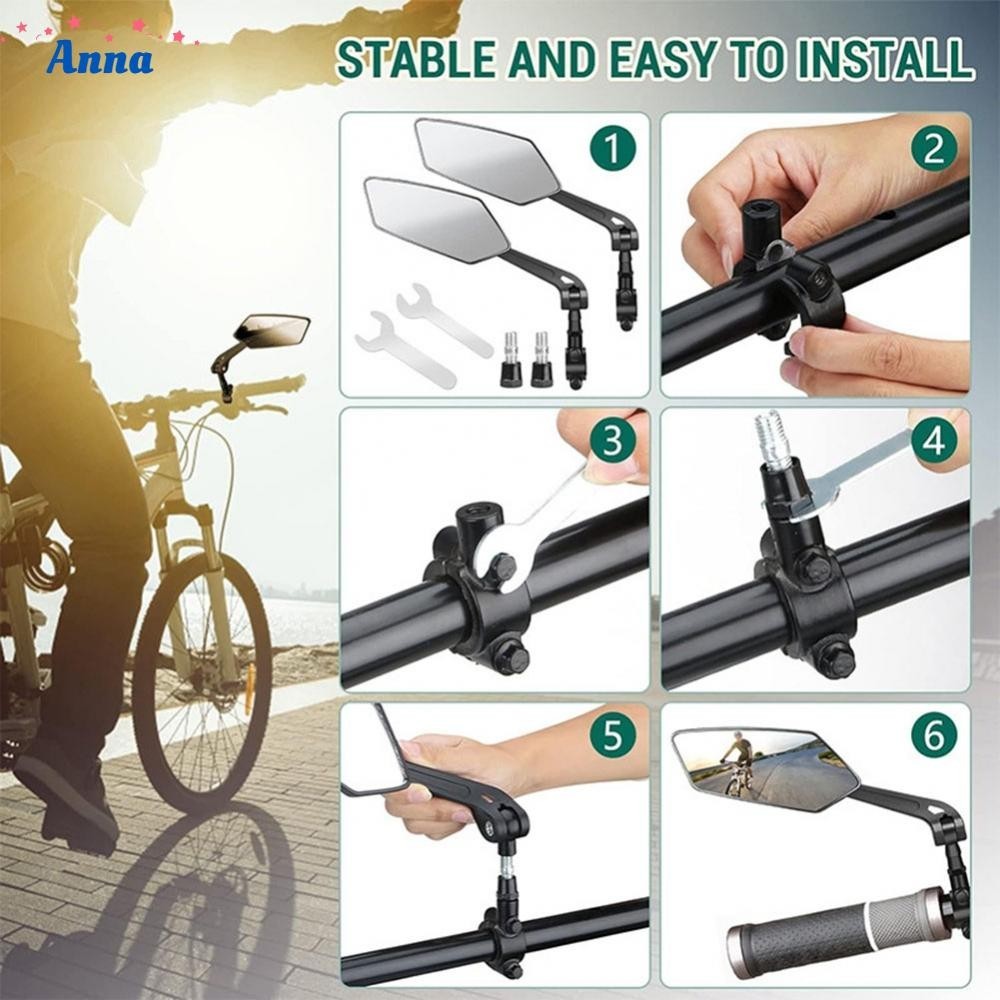 【Anna】Rearview Mirror Accessories Compact Easy Installation Electric Bike Lightweight