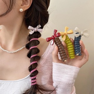Nơ điện thoại dây buộc tóc bện tóc hiện vật đuôi ngựa tóc nữ phụ kiện tóc