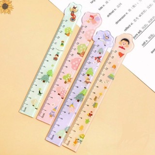 Thước kẻ nhựa học sinh 15cm in hình dễ thương
