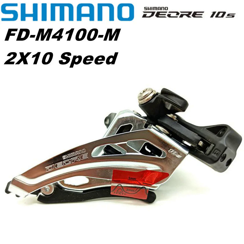 Shimano DEORE FD M4100 M5100 Derailleur phía trước FD-M4100-M FD-M5100 BÊN SWING Kẹp Dây Gắn 2x10 Tố