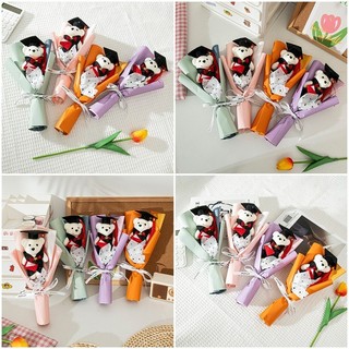 Bó hoa gấu tốt nghiệp Ins Mini Dr. Đồ dùng quà tặng bó hoa tốt nghiệp dành cho sinh viên gấu