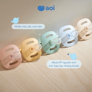 Núm ty ngậm Aoi, làm từ 100% silicone,siêu mềm,chịu nhiệt tới 120 độ,kích thích phát triển răng lợi
