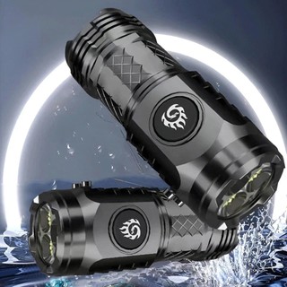 Đèn pin Mini quái vật ba mắt Đèn pin siêu công suất Đèn mạnh có thể sạc lại Đèn chiếu sáng di động