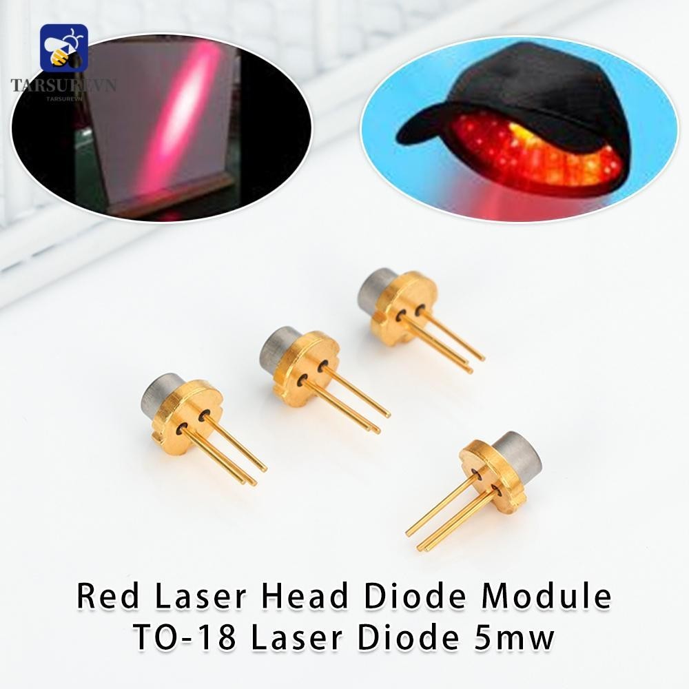 Tarsurevn 1 / 2 / 5 / 10 Đầu Laser Đỏ 5MW Công Suất Cao 650nm 2.2V TO-18 Diode Laser