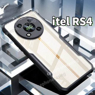 Vỏ TPU Mềm Cho Itel rs4 ItelRS4 RS 4 rs4 4G 2024 Vỏ Điện Thoại Trong Suốt Chống Sốc Túi Khí Chống Rơi Hạng Nặng Trong Suốt Acrylic Ốp Lưng