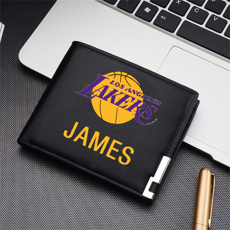 NBA Lakers Chiến Binh Sun Bucks Kobe Lakers James Curry Ví Sinh Viên Gấp Nửa Ví Nam Nữ Ví Ngắn Túi Đ
