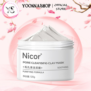 Mặt nạ đất sét NICOR 120g sạch sâu hỗ trợ giảm mụn, thu nhỏ lỗ chân lông Kiss61