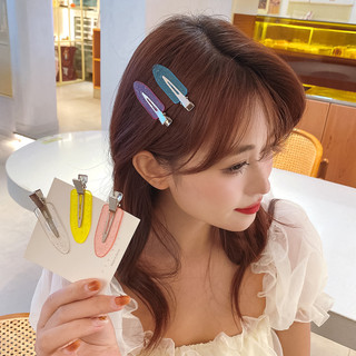 1k Y2k Hàn Quốc INS Sáng Bóng Vịt Tóc Kẹp Tóc Kim Loại Tóc Pin Thời Trang Nhiều Màu Sắc Nổ Kẹp Bé Gái Phụ Kiện Tóc