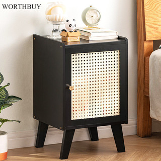 Worthbuy Bàn đầu giường bằng gỗ nguyên khối đơn giản