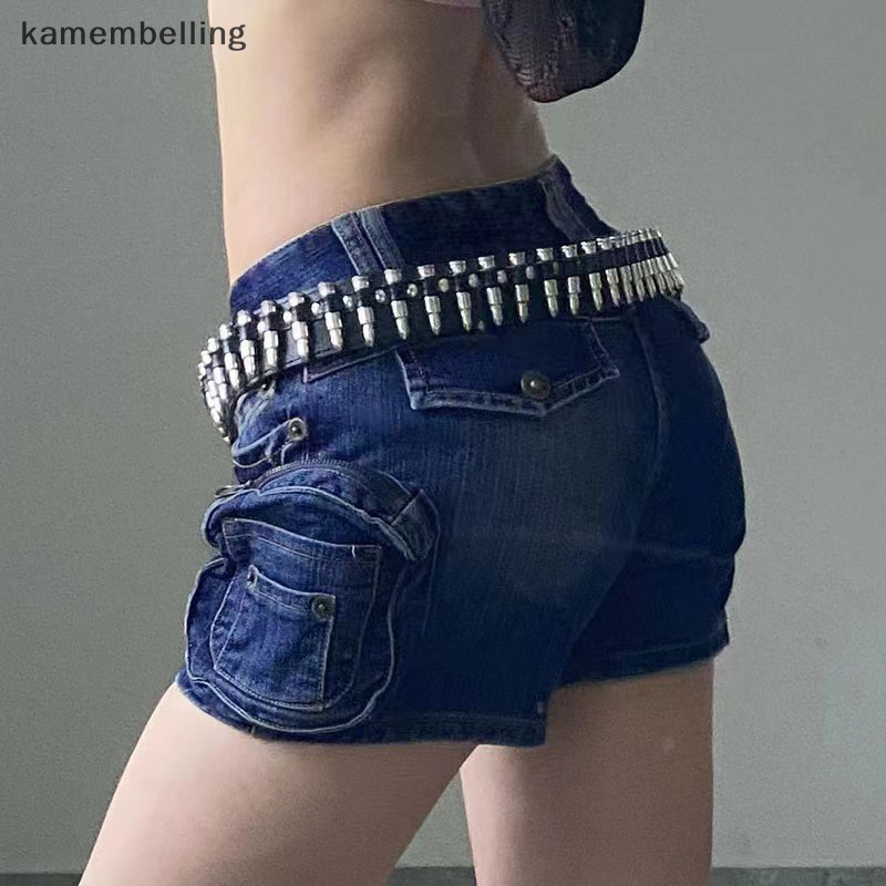 Kamembelling Unisex Punk Bullet Belt Da Có Thể Điều Chỉnh Trang Trí Cơ Thể Đai Gothic Rock Ngày Lễ T
