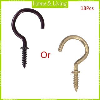 Aoto 18 chiếc móc vít kim loại móc treo tường để treo đèn chuông gió