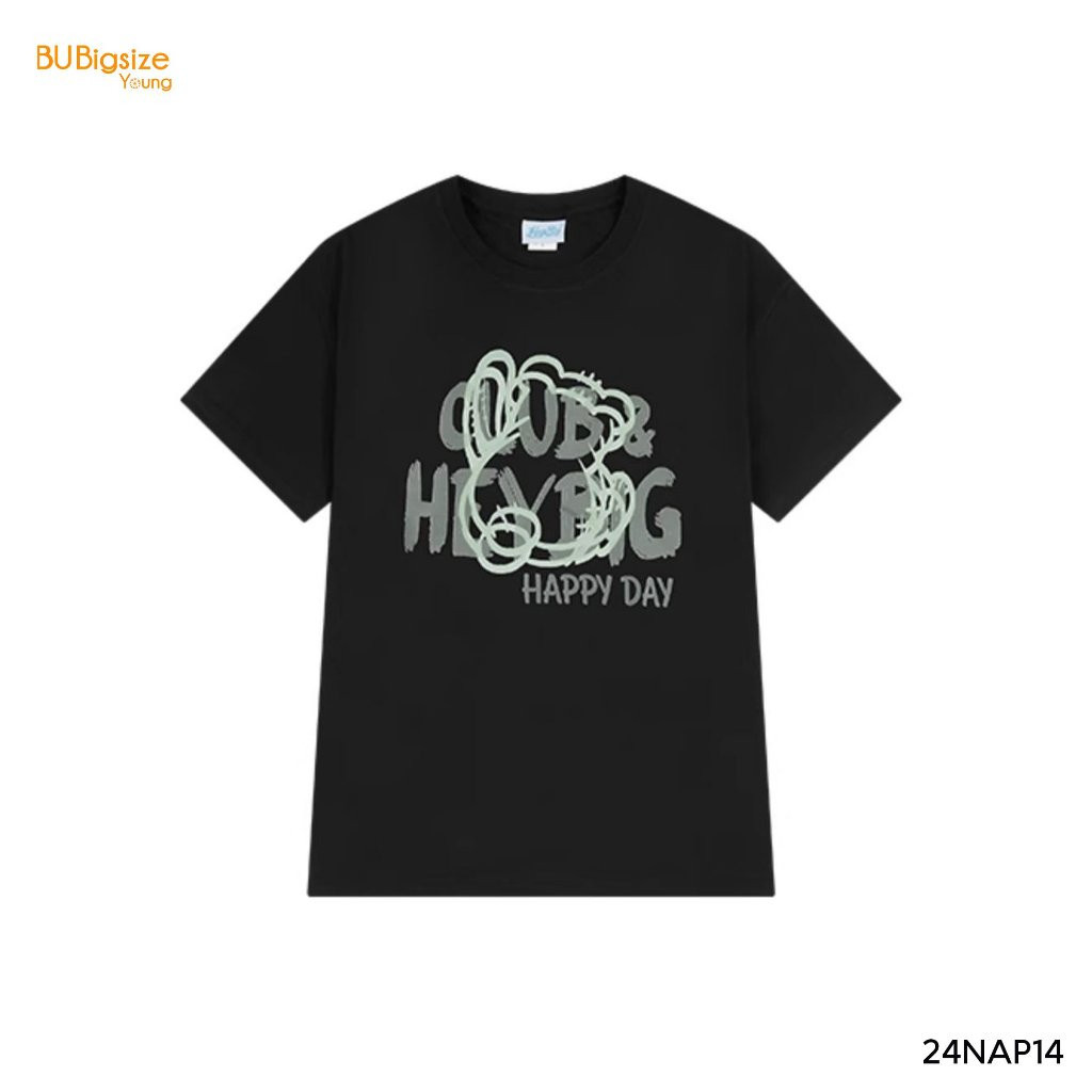 【COD】 Áo phông in hình chữ BIGSIZE  - 24NAP14 - [BU Bigsize Young]