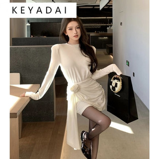 KEYADAI váy Đầm váy nữ body đầm phổ biến Hàn Phong Casual Fashion WLQ23C0AYN 21Z240519