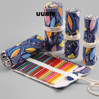  UUMIR Bút chì Vải đầy màu sắc 12   24   36   48   72 Lỗ cuộn lên Rèm bút Hộp đựng văn phòng phẩm dễ thương Túi đựng bút chì Canvas Đồ dùng học tập dành cho học sinh 