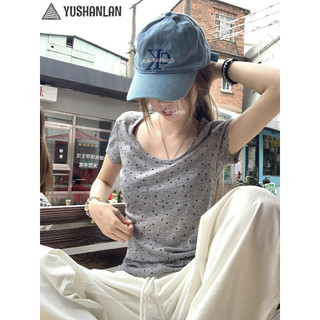 YUSHANLAN áo phông áo thun nữ croptop baby tee thời trang Minimalist Dễ thương Popular WTX2451CK7 21Z240522