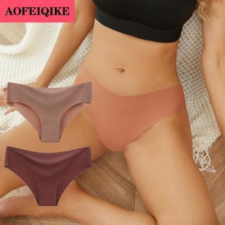Aofeiqike Ice Silk Quần Lót Nữ Quần Lót Gợi Cảm Liền Mạch Quần Nửa Gói Hông Thể Thao Thoáng Khí Eo Thấp Phong Cách Âu Mỹ