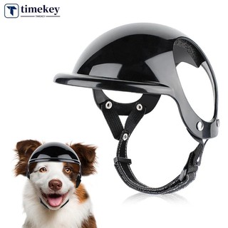 Timekey Thú Cưng Chó Mũ Bảo Hiểm Mũ An Toàn Cho Xe Máy Đen Nhựa Ridding Cap Thú Cưng Chó Mèo Bảo Vệ Tiếp Liệu Chó Con Phụ Kiện Mát Mẻ K9Z9