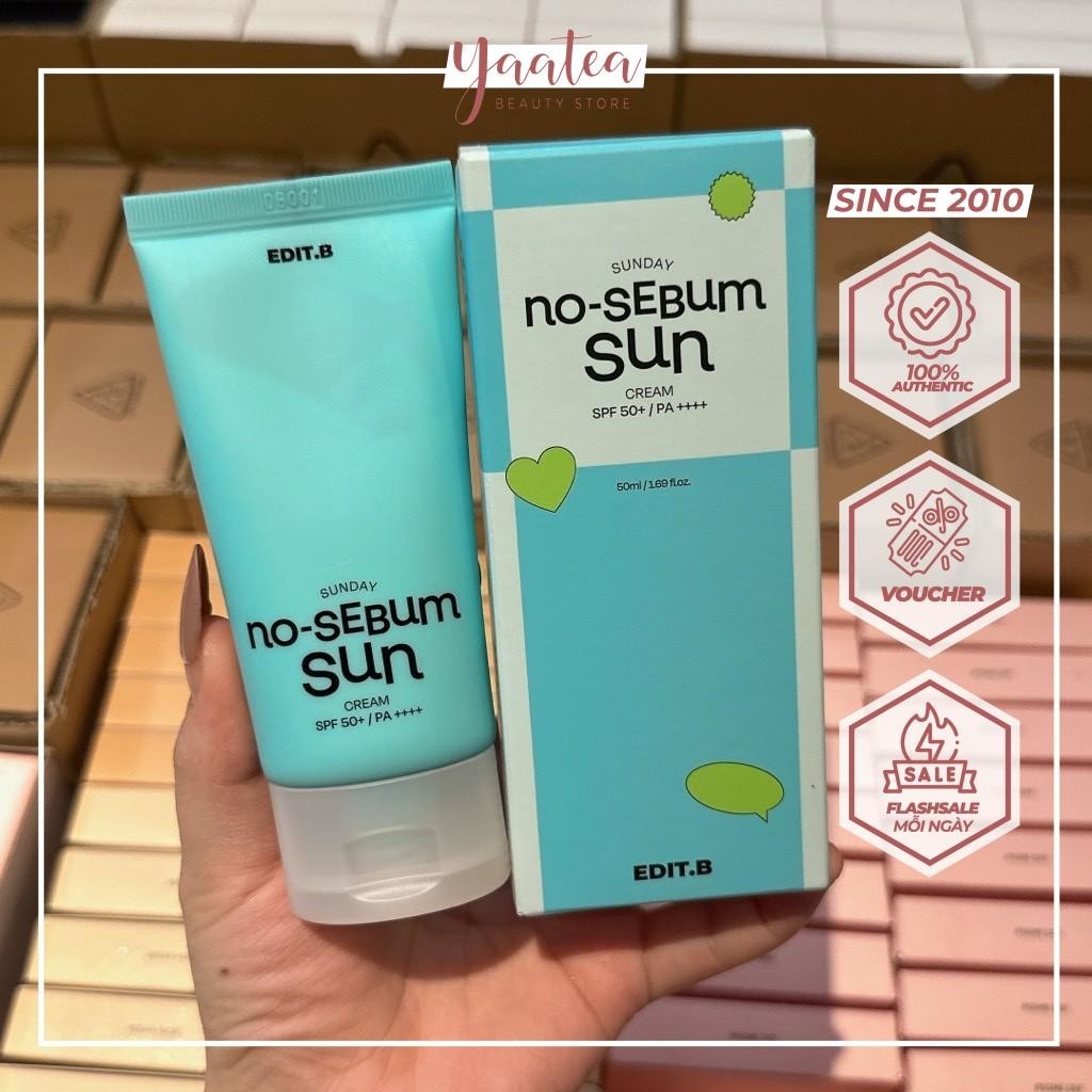 Kem Chống Nắng Edit.B Sunday No Sebum SPF50+ PA++++ 50ml