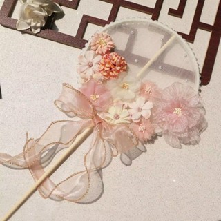  Phong Cách Cổ Đại Dài Tay Hanfu Handmade Quạt Tròn Nhảy Múa Ảnh Phù Hợp Với Nhóm Quạt Hanfu Thêu Tròn Cổ Tích Ruy Băng 