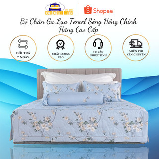 Bộ Chăn Ga Lụa Tencel Sông Hồng Chính Hãng Cao Cấp