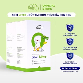 Combo 2 Hộp Soki Miter - Dứt Điểm Táo Bón, Tiêu Hóa Bon Bon (2hộp x 20 gói x 6g)