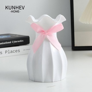 KUNHEV hoa, Mặt dây chuyền phong cách Bắc Âu Bình hoa khô, Trang trí phòng khách bằng nhựa nơ DIY bền bỉ
