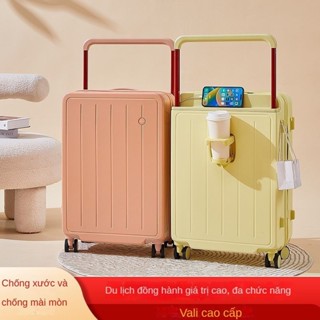  Va li mới va li 20 inch Va li kéo rộng đơn giản bánh xe xoay 360 độ Hộp mật mã Va li du lịch đa năng và bề 