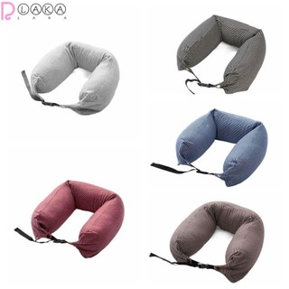 Gối hình chữ u lakamier, gối cổ bền hạt xốp, đệm ngủ mềm di động cổ tử cung du lịch