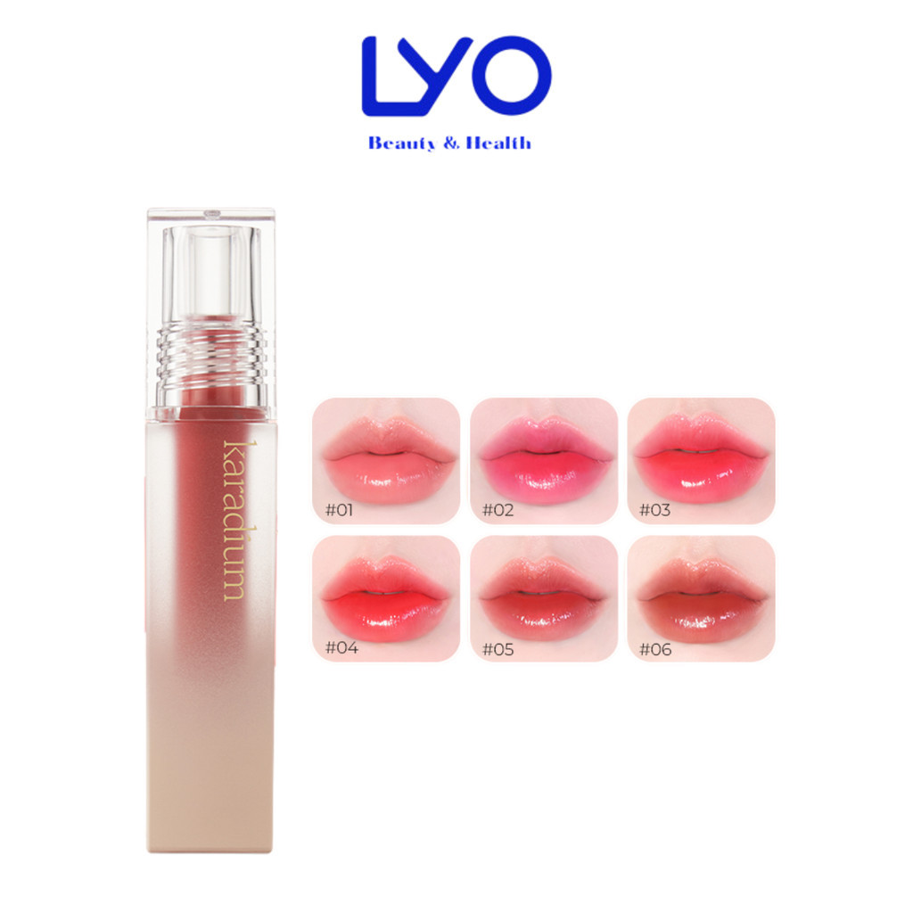 Son Kem Bóng Dưỡng Ẩm Môi Bóng Mịn Karadium Glassy Fitting Tint Hàn Quốc