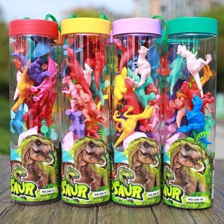 Sáng tạo mô phỏng khủng long mini thùng đồ chơi khủng long kỷ jura bộ khủng long nhỏ trẻ em mô phỏng khủng long