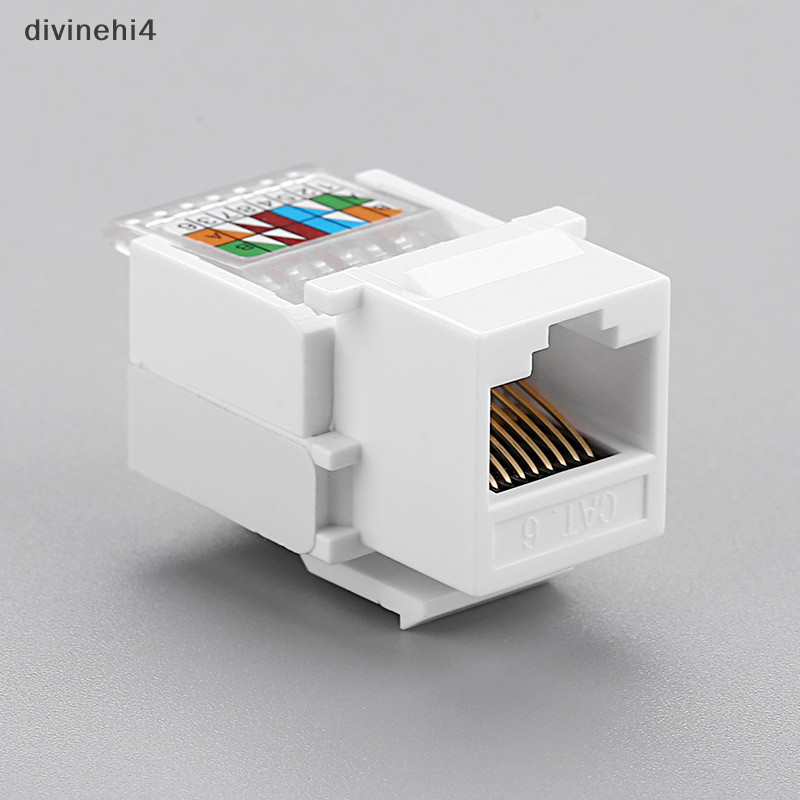 < divinehi4 > RJ45 Cat6 UTP Keystone Nữ Jack Kết Nối Adapter Mạng Internet Lan Cáp