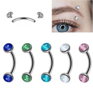 2 Chiếc Lông Mày Vòng opal Bên Trong Sợi Lông Mày Móng Tay Tai Móng Tay Môi Móng Tay Khuyên Phụ Kiện