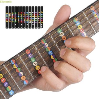 Lacyesbza Đàn Guitar Fretboard Dán Nhãn DIY Cho Người Mới Bắt Đầu Học Guitar Lectric Huấn Luyện Người Học