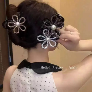 Kẹp kim cương giả hoa rỗng cao cấp phong cách Hàn Quốc Kẹp cá mập ngọt ngào dành cho nữ