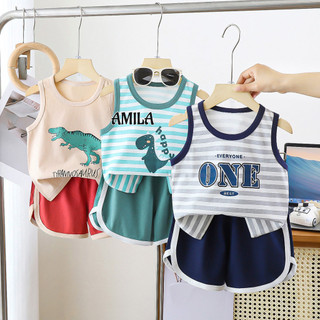 Amila Bộ vest trẻ em Quần áo trẻ em Quần short bé trai Quần áo phong cách Hàn Quốc Quần áo trẻ em