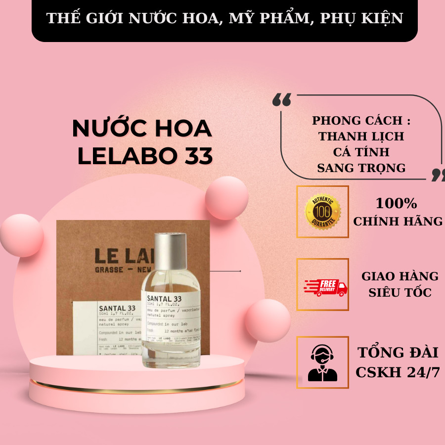 [ Fullseal ] Nước Hoa Unisex Lelabo Santa 33 Llb33 100ML