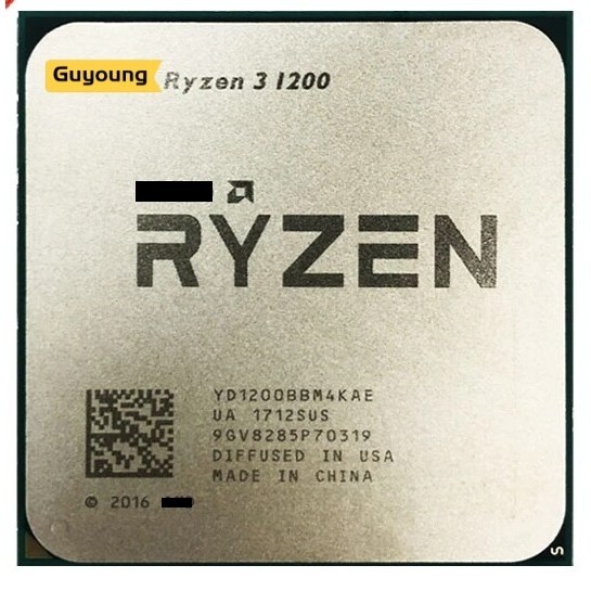 CPU AMD Ryzen 3 1200  R3 1200 3.1 GHz lõi tứ Bộ xử lý CPU R3 1200 Socket AM4 - Hàng tháo máy bảo hàn