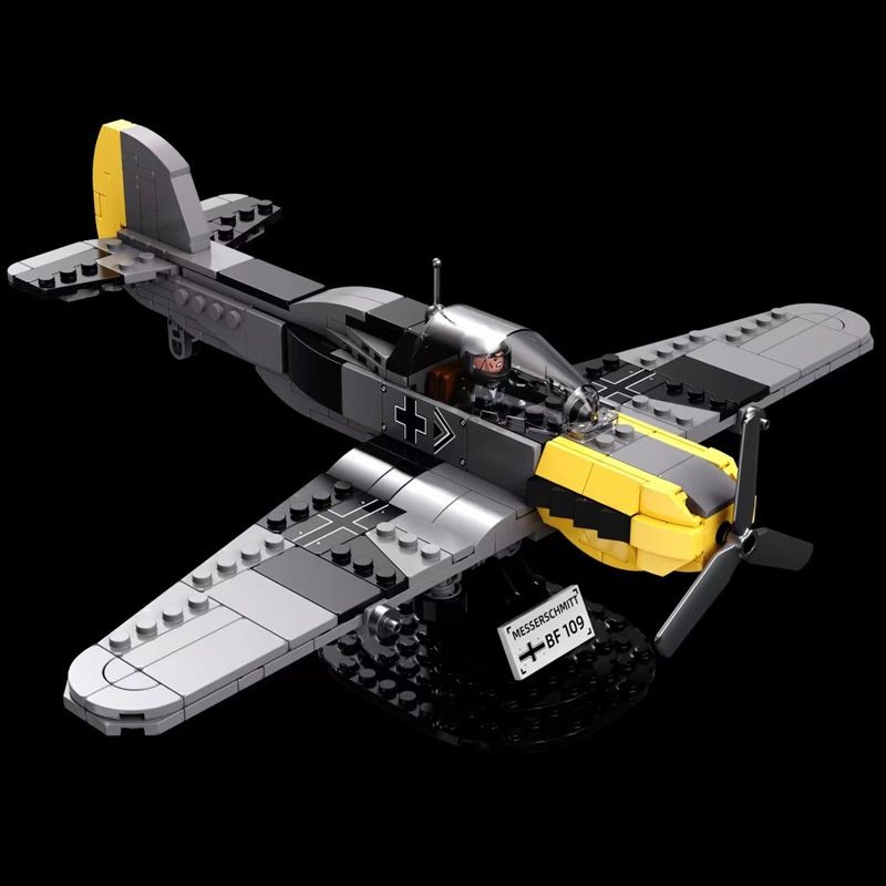 Tương thích với Lego Thế chiến II Dòng máy bay quân sự Đồ chơi cậu bé Máy bay ném bom 6 tuổi BF109 M