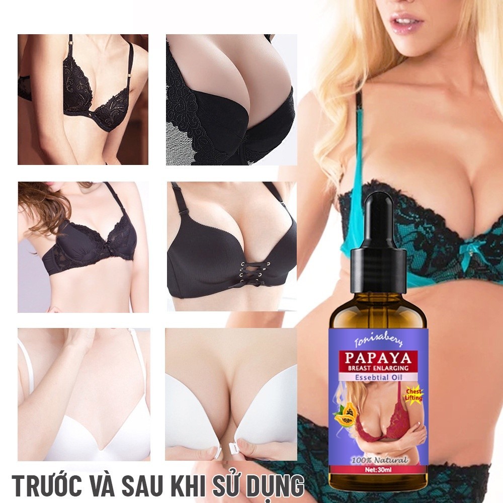 [Nở ngực sau 30 ngày] Tinh dầu nở ngực chiết xuất đủ đủ PAPAYA 30ml, cải thiện nở ngực hiệu quả, giú