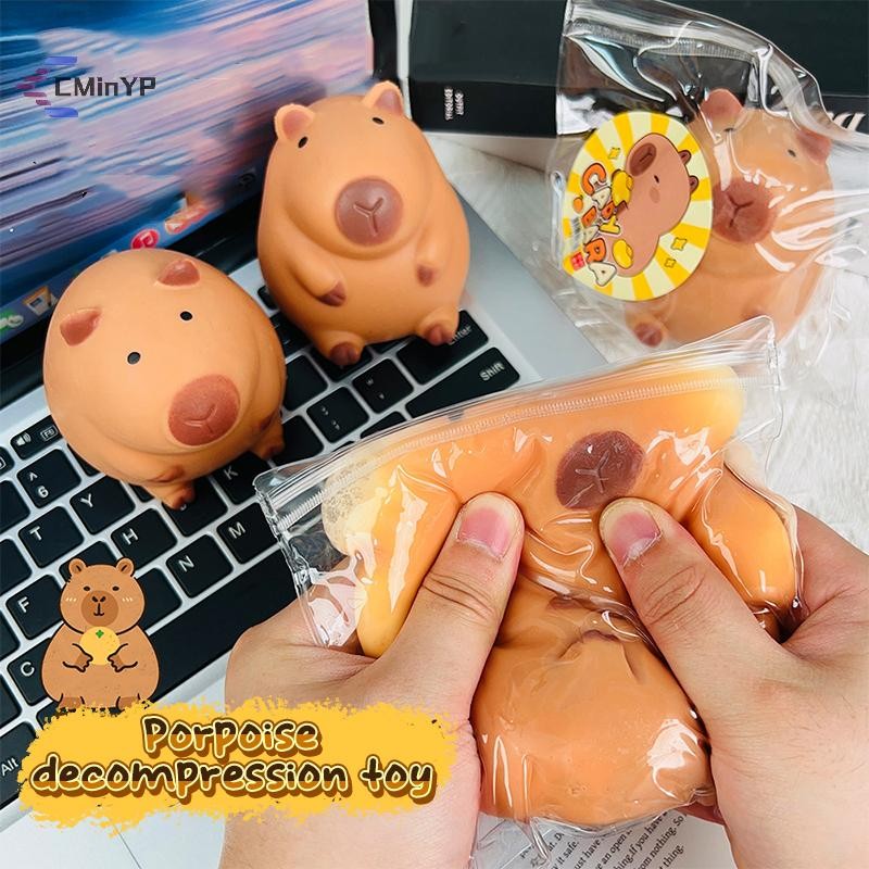 [CMinYP] Phim hoạt hình Capybara Mochi Pinching Đồ chơi giải nén phục hồi chậm Giải phóng căng thẳng