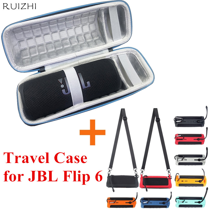 Túi du lịch ngoài trời EVA cứng Hộp lưu trữ Hộp silicon mềm cho loa Bluetooth JBL Flip 6 cho vỏ JBL 