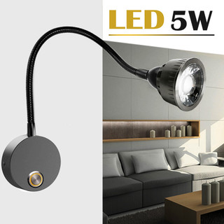 Đèn học, Đọc sách treo tường đầu giường LED 5W, Đèn gắn tường chiếu rọi trang trí phòng khách, phòng ngủ khách sạn