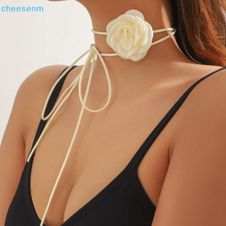 Cheenm nhung hoa choker vòng cổ hoa lớn cổ choker vòng cổ hoa camellia dài nhung choker cho nữ vn