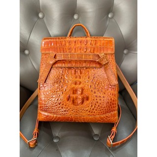 Balo Nữ Thắt Nút Da Cá Sấu 25*22.5*11 Leather Đeo Vai