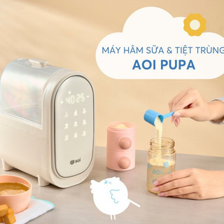 Máy hâm sữa và tiệt trùng Aoi, màn hình cảm ứng LED, 6 chức năng, bảo hành 12 tháng