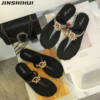 JINSHIHUI dép sandal nữ dép đế cao Thoải Mái Xinh Xắn  Chống bám bụi Chất liệu tốt Phong cách Siêu nhẹ FDL2420590 17Z240426