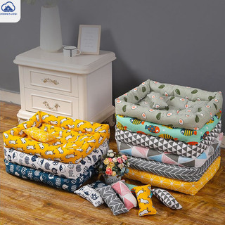 Chongtaoqidoghouse Đa Năng Cho Mọi Mùa Hè Tổ Thú Cưng Quy Mô Nhỏ Vừa Chó Lớn Thảm Tổ Mèo Teddy Tóc Vàng Dogbed