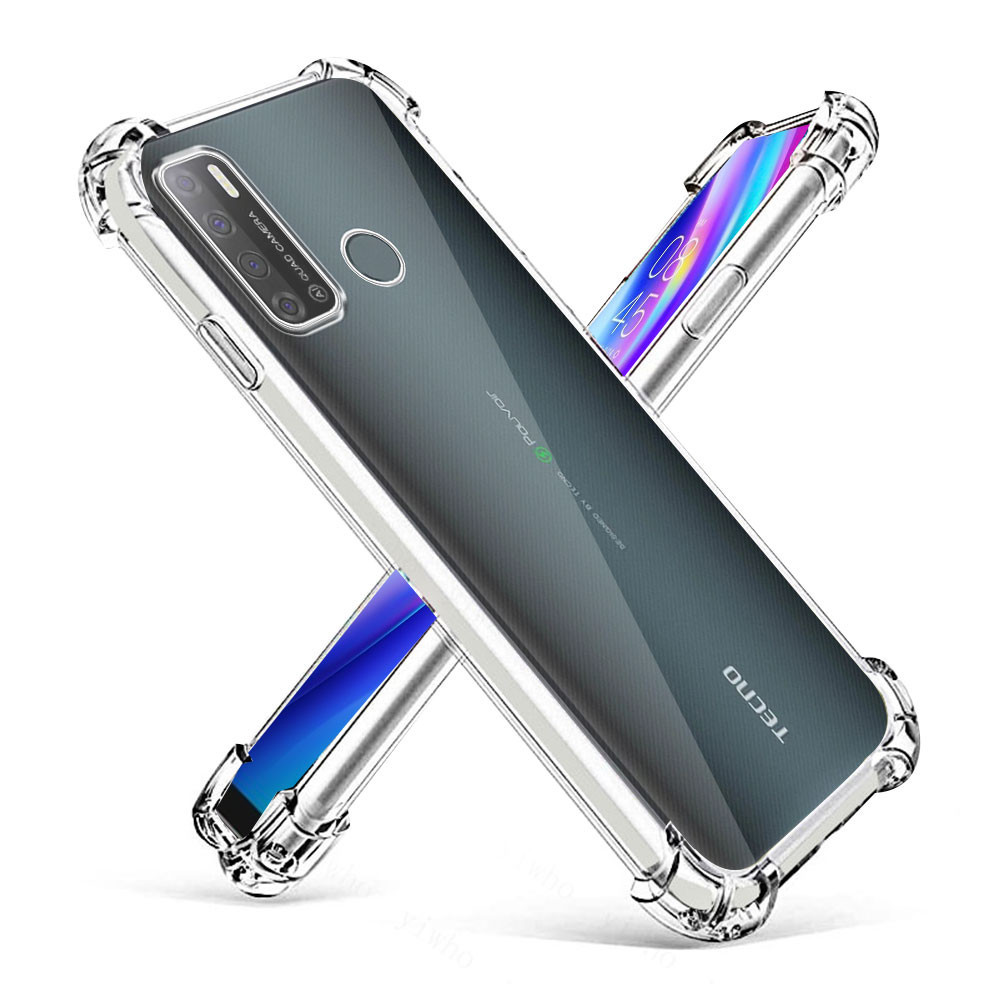 Dành Cho Tecno Pouvoir 4 Pro LC7 LC8 Ốp Lưng Silicon Mềm TPU Chống Sốc Trong Suốt Cho Tecno Pouvoir 