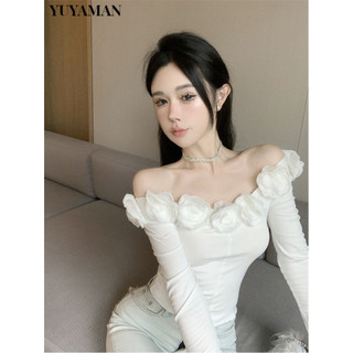 Yuyaman áo phông áo thun nữ croptop baby tee thời trang cổ điển casual stylish wmy23a0qef 19z240507