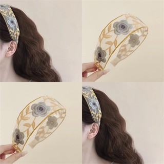 Canruo Xia Hua Xiaozhong Design Hair Hoops, Băng đô thêu hoa cao cấp, Gói tóc đa năng và Kẹp tóc tinh tế